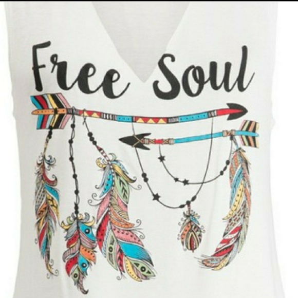 ❤ FREE SOUL choker V neck tank! - Picture 2 of 2